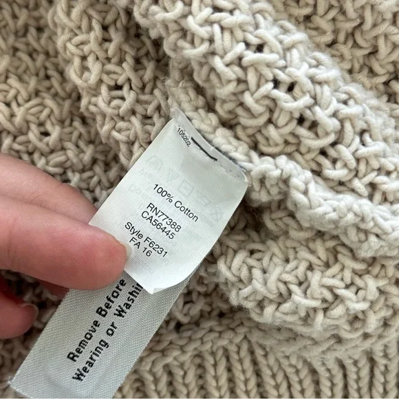 Sold 🤍Madewell French quarter pullover seed stitch sweater in oatmeal beige xs - Picture 5 of 10